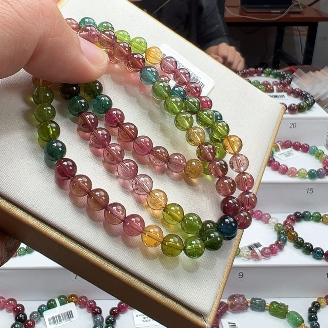 手串碧玺未镶嵌6.5mmmmmmmm