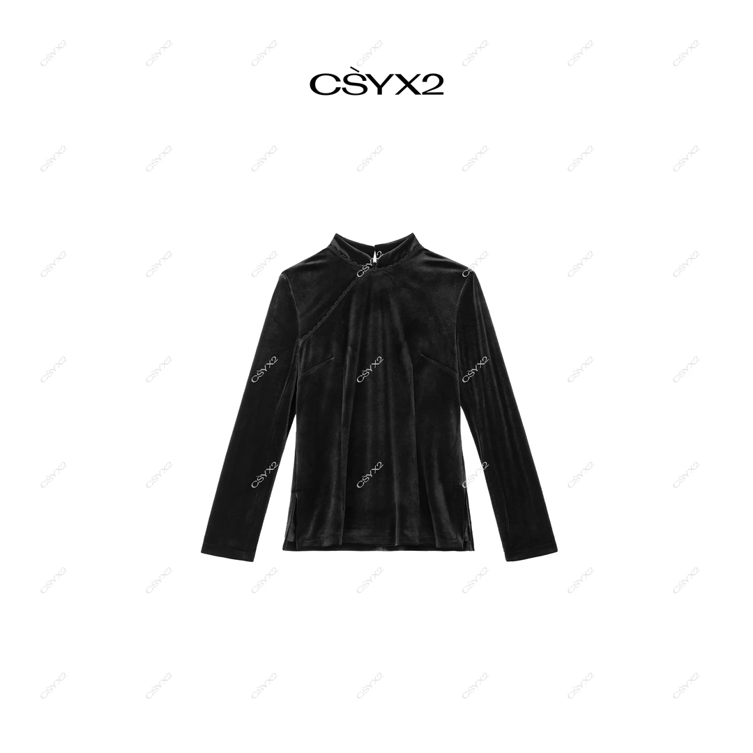 CsyX2-2024A/W秋冬新款新中式时尚打底衫CZ4DX002