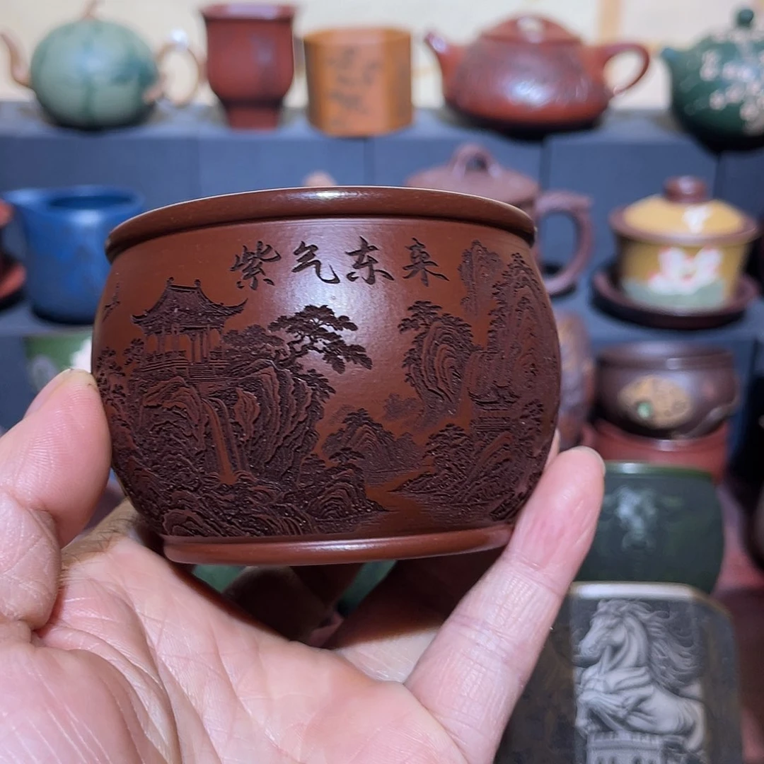 原矿紫砂手工主人杯