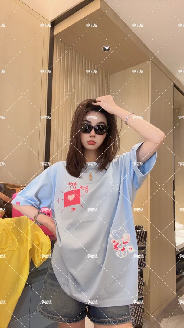 【婷老板】新款爱心小狗短袖T恤