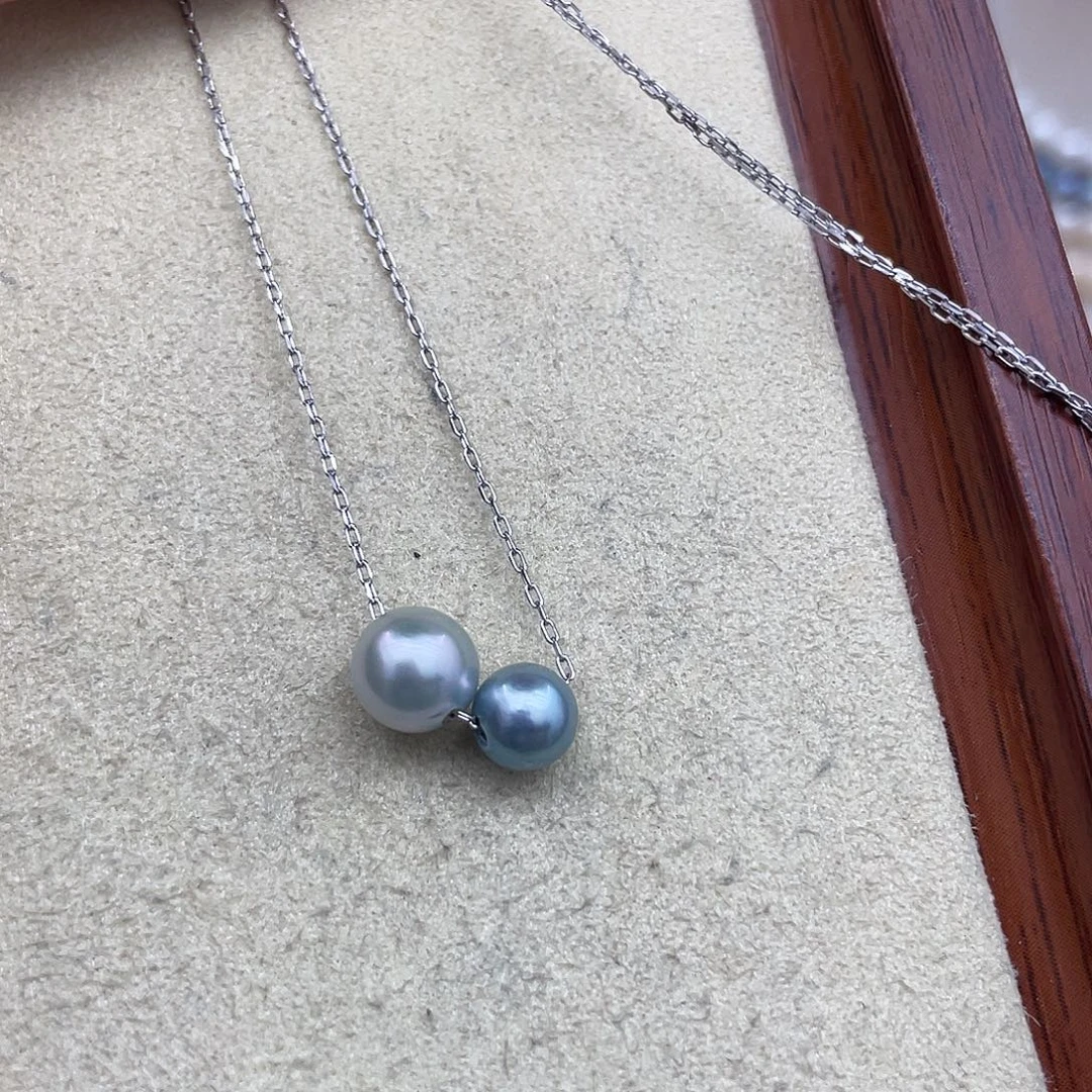 银S925镶嵌颈饰海水珍珠