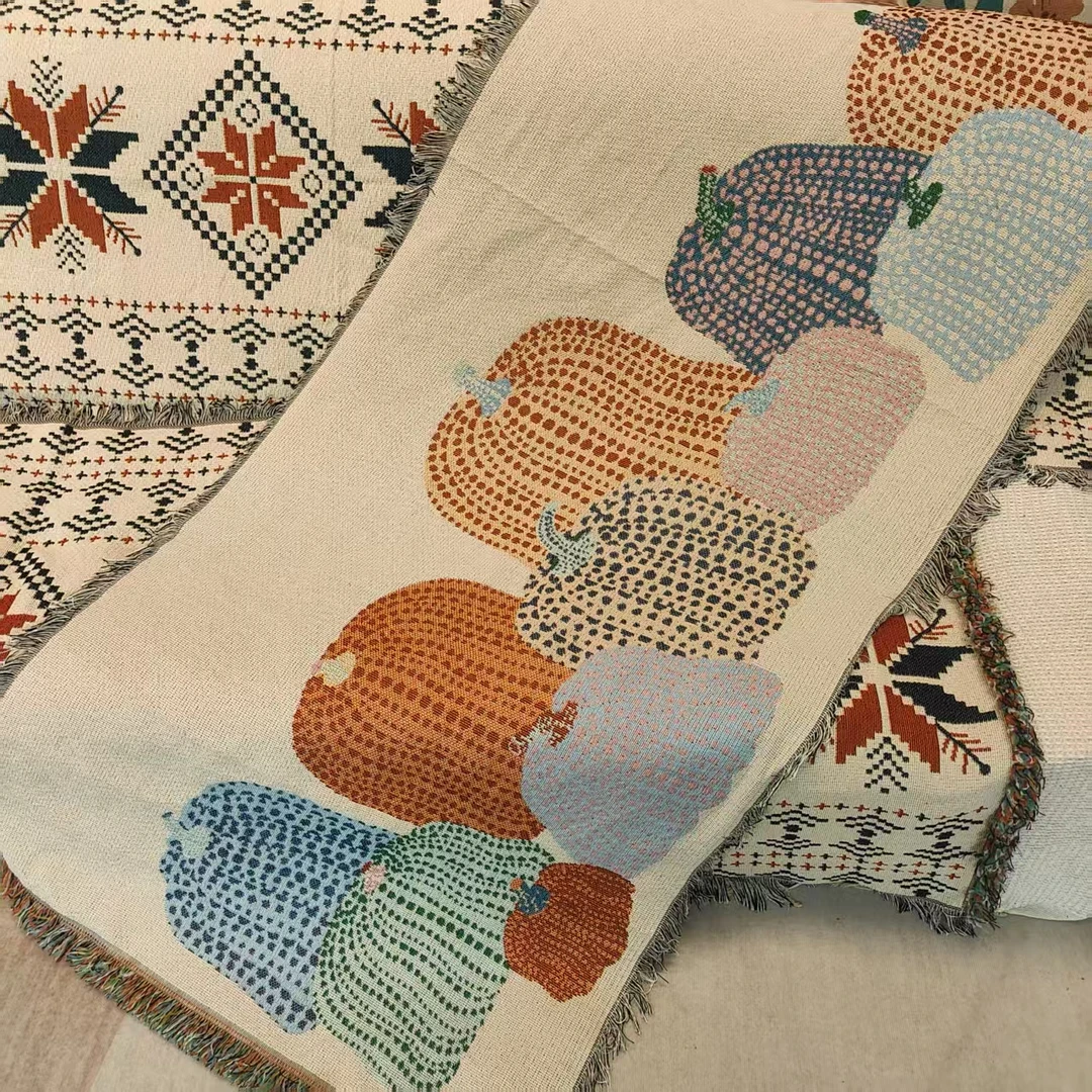 南瓜90*180cm沙发巾