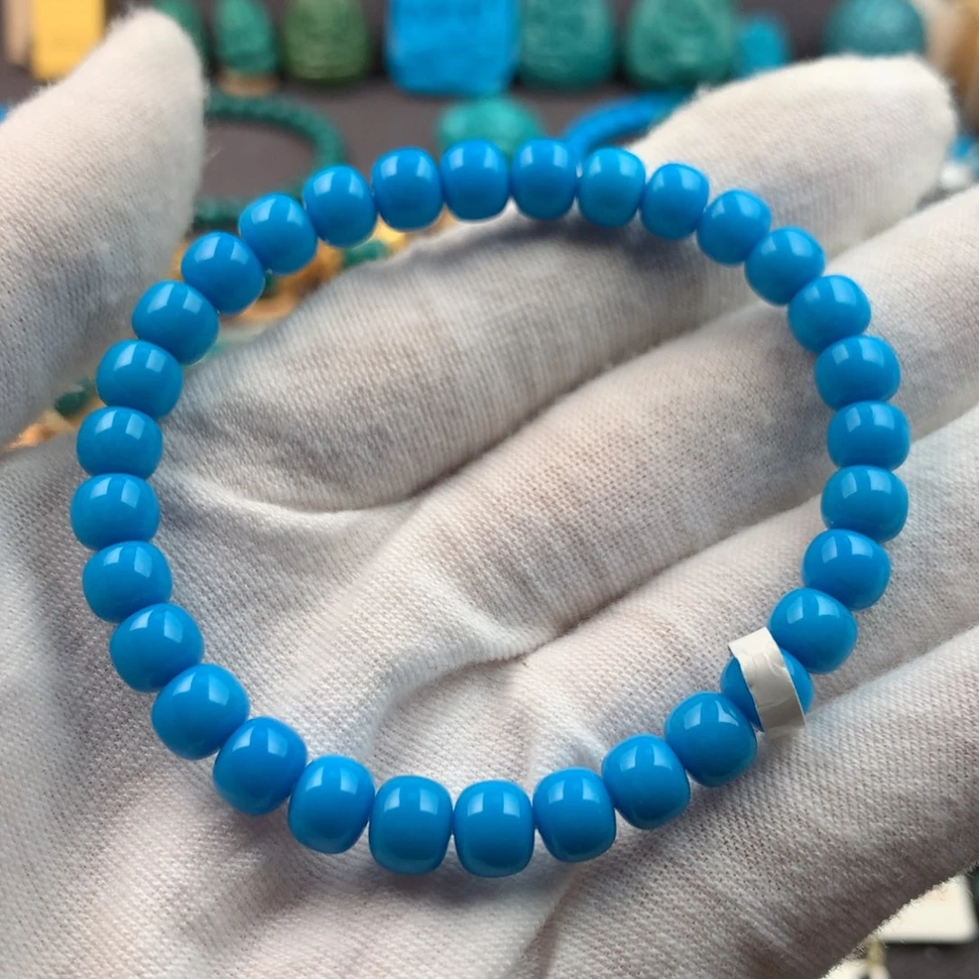 绿松石未镶嵌绿松石6.8mm