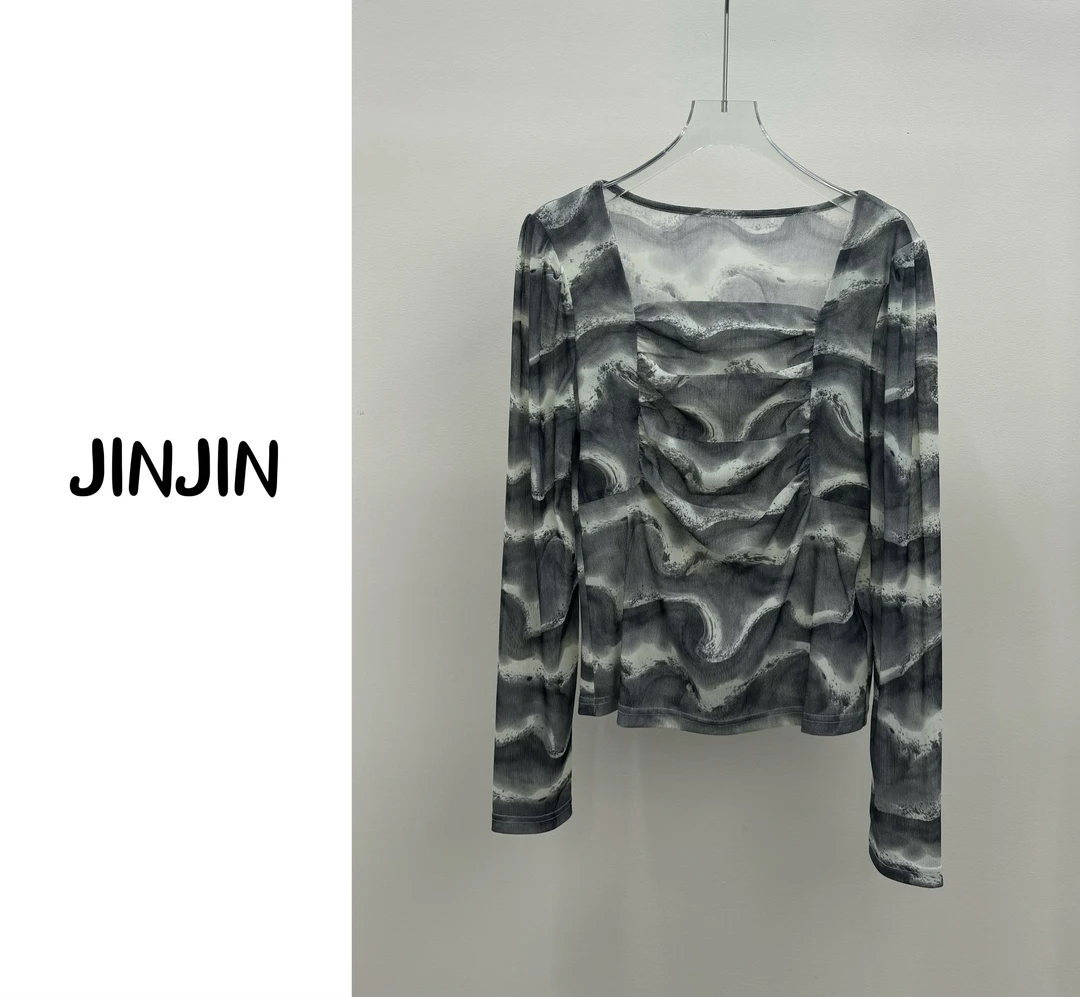 【JINJIN】2025夏季款小众设计款休闲上衣(7011)NO退NO换