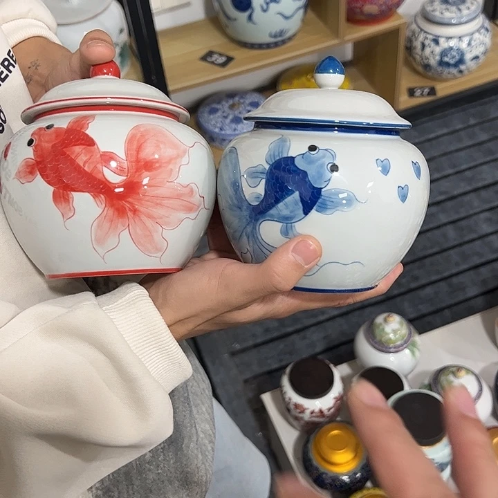 茶叶罐陶瓷家用储物罐瑕疵福利品介意勿拍