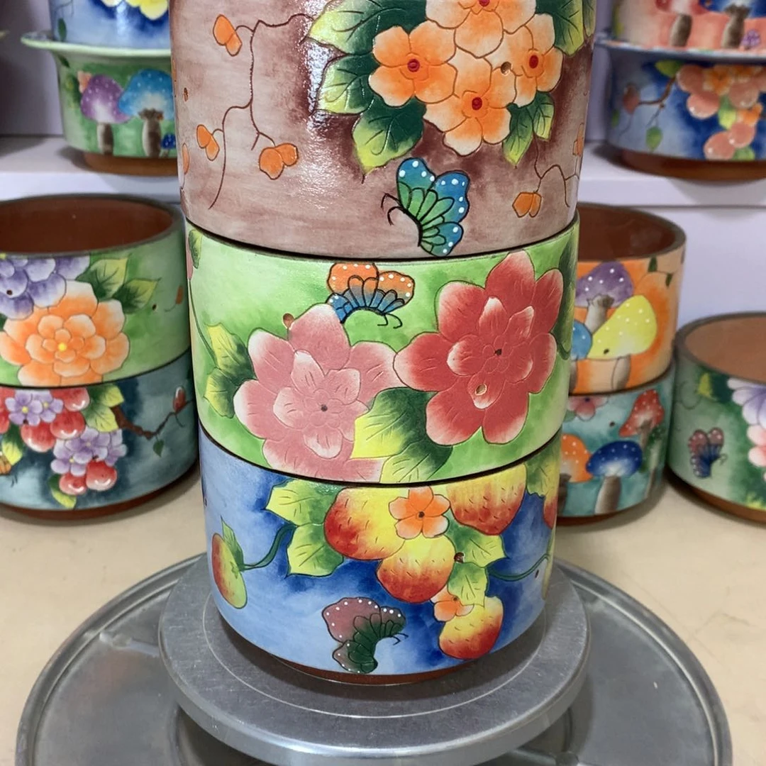 福利花盆，手绘花盆