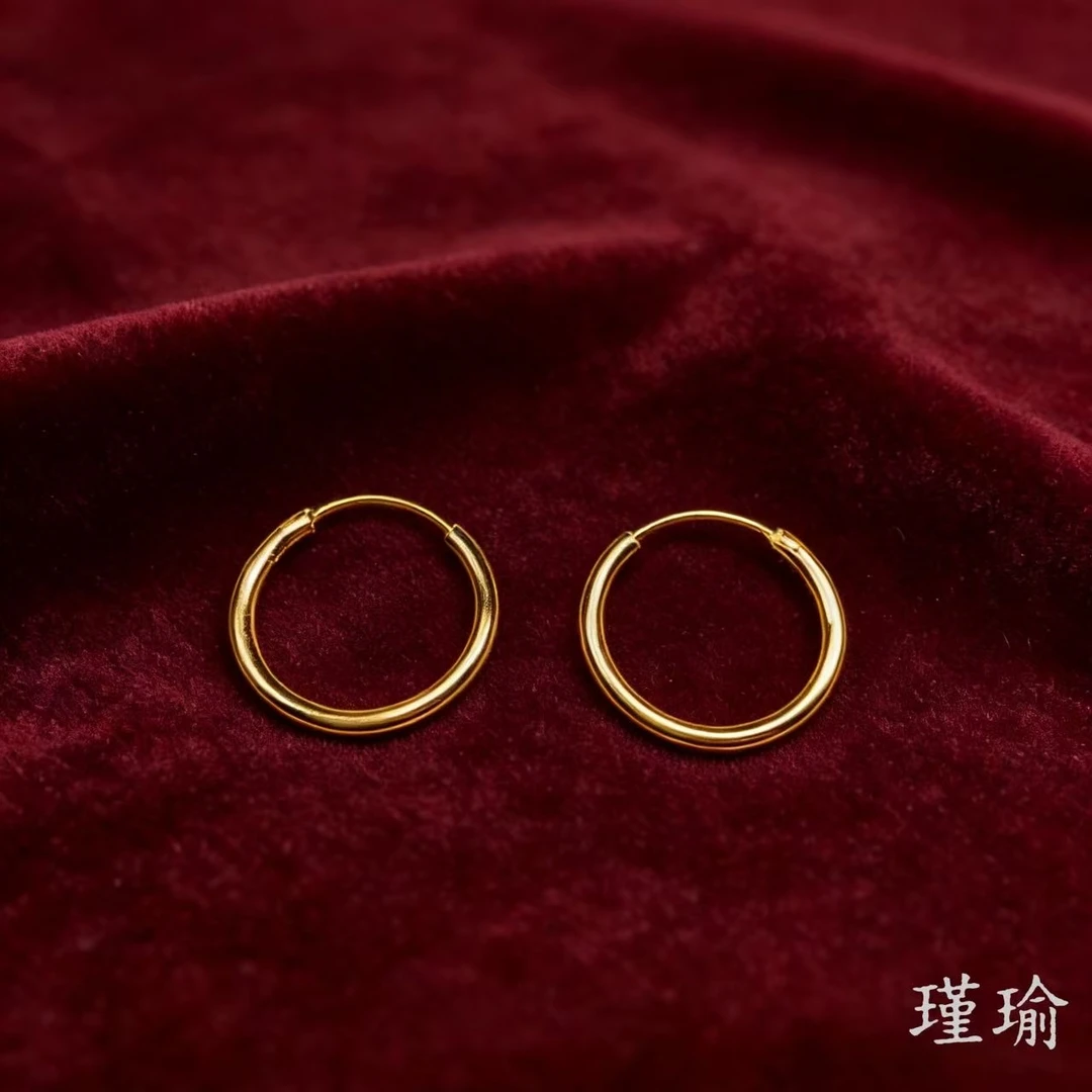 耳饰 耳饰 JD07167黄色素圈耳环多样性发货42061