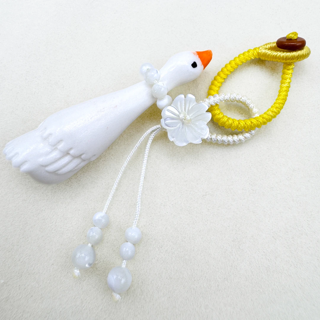 手工串珠DIY高瓷鹿骨大鹅滴溜侧挂文玩配饰配件