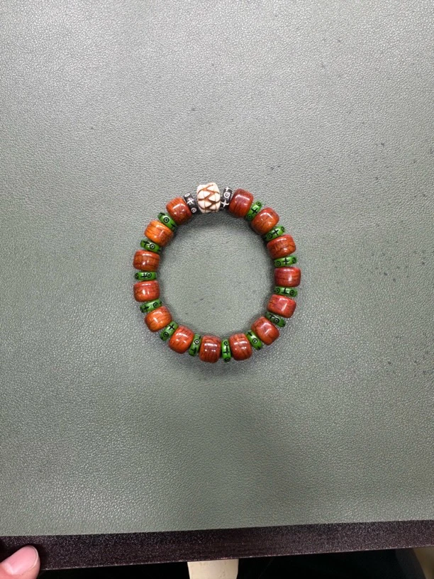 非金属珐琅手链 藏式经典牙牙手串 m