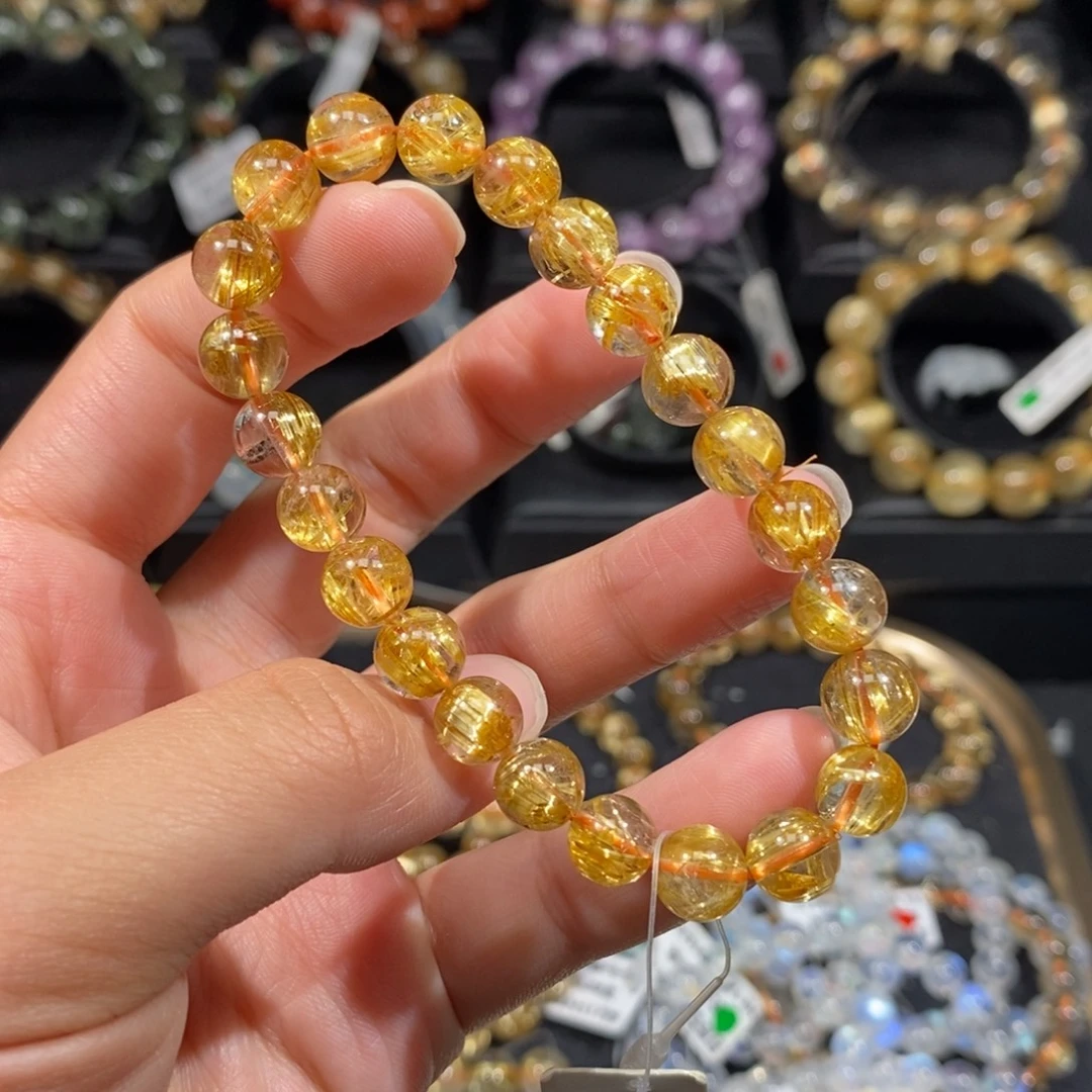 发晶未镶嵌手链F699#  8mm