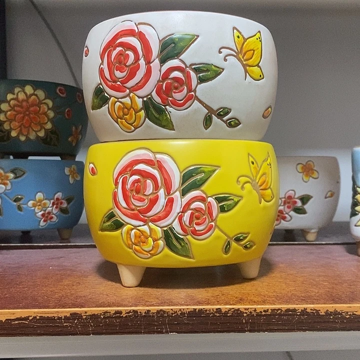 外13内11.5高10左右，韩式多肉植物花盆