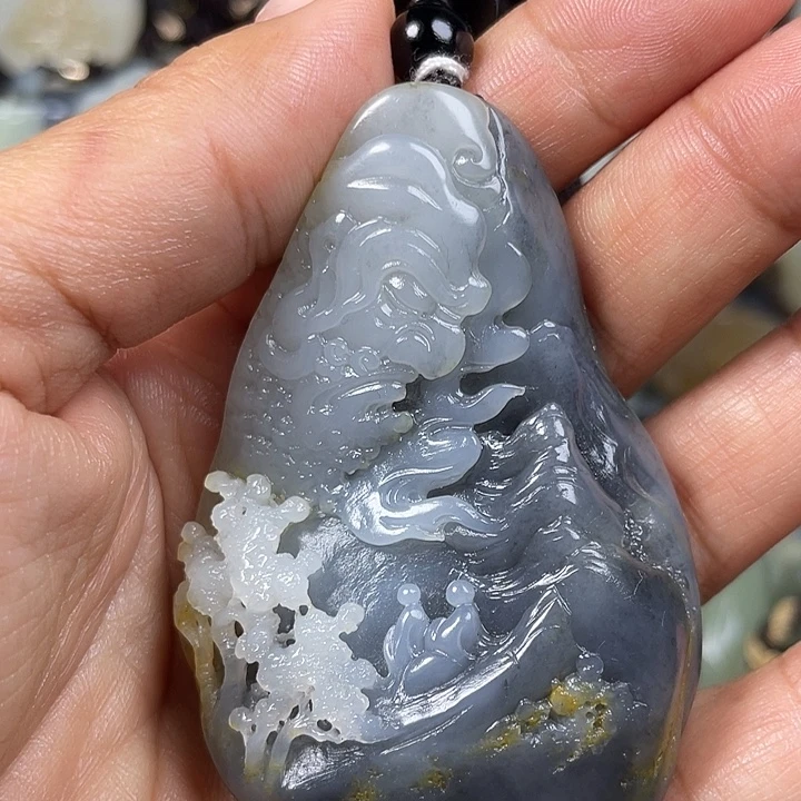 和田玉未镶嵌挂件