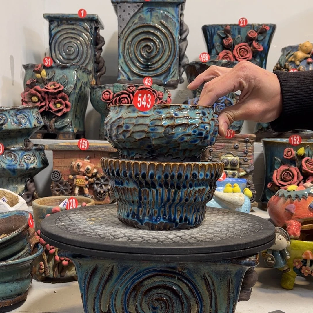 陶瓷534 号陶然花盆微瑕