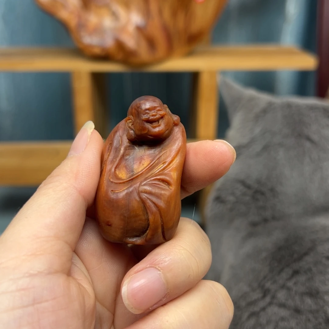 木玄**丹崖柏木摆件手把件