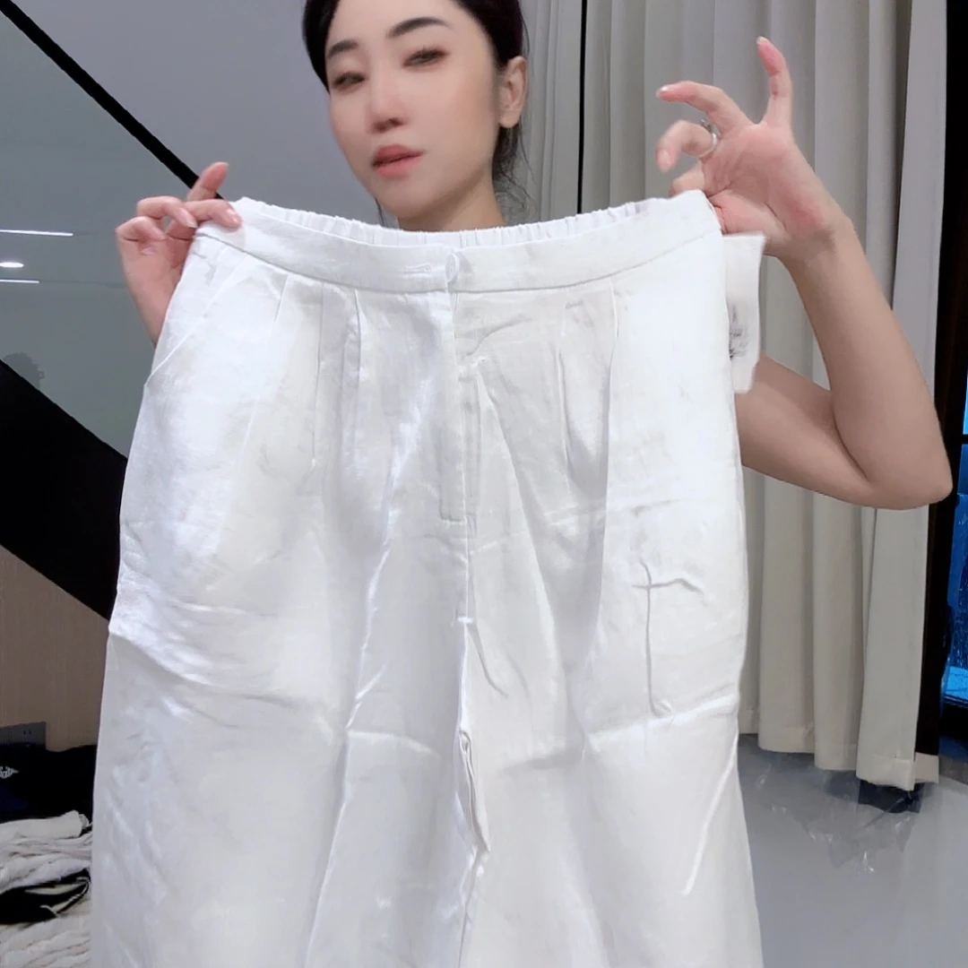 亚麻裤子白色大码135斤