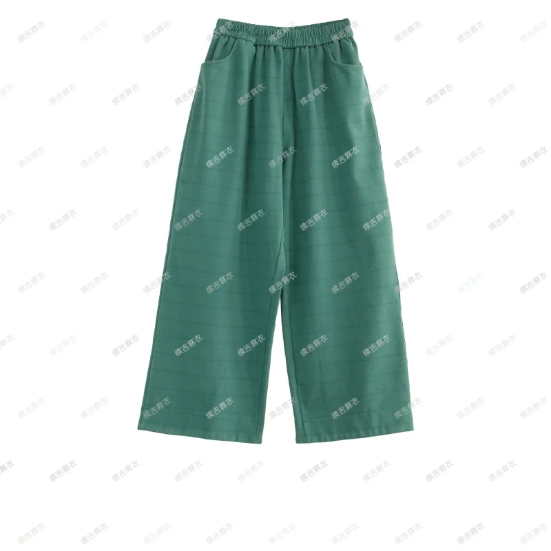 春-原创设计24-1931【轻奢风】100棉条纹百搭复古宽松中国风休闲裤