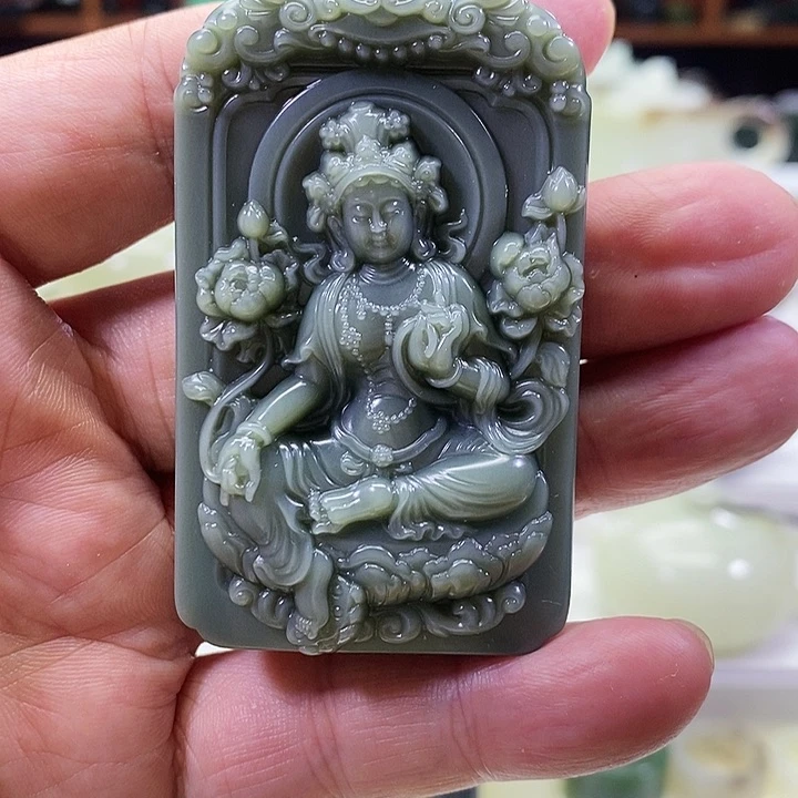 和田玉未镶嵌挂件