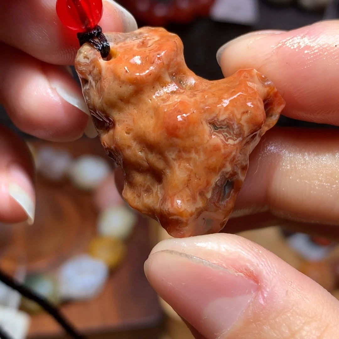 未镶嵌玛瑙/玉髓珠宝半成品俩*