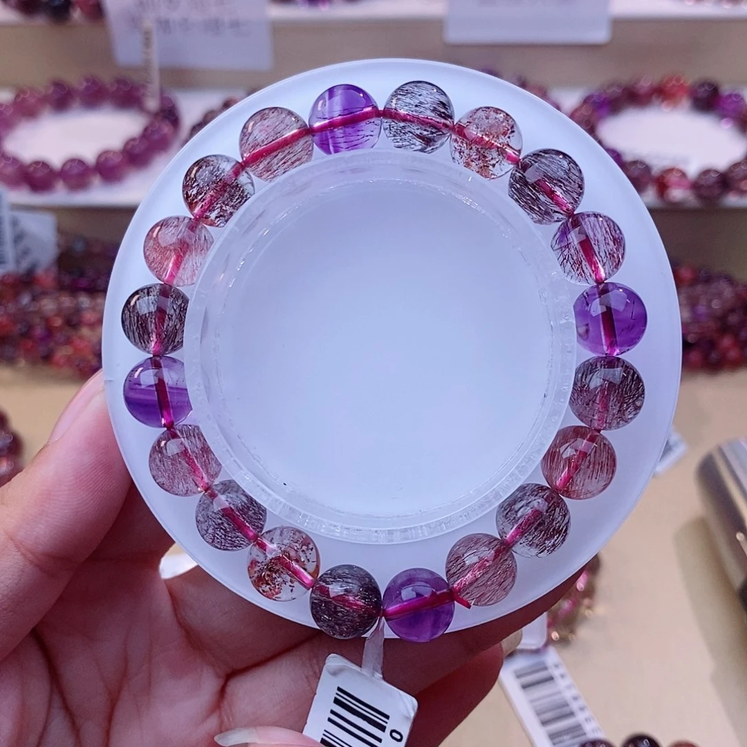 水晶手链未镶嵌黑加仑9+