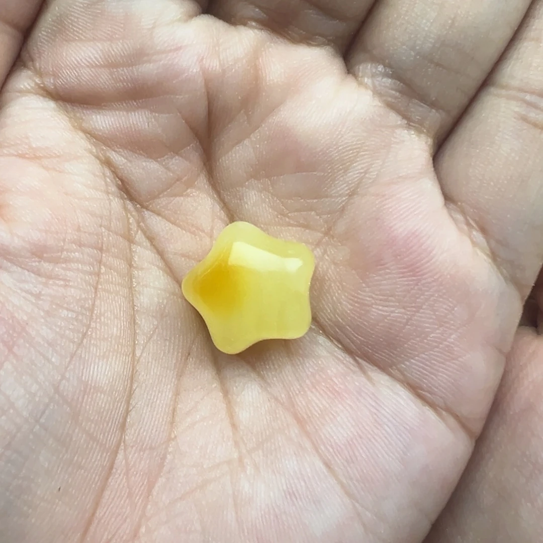 琥珀未镶嵌珠宝奇石五角星