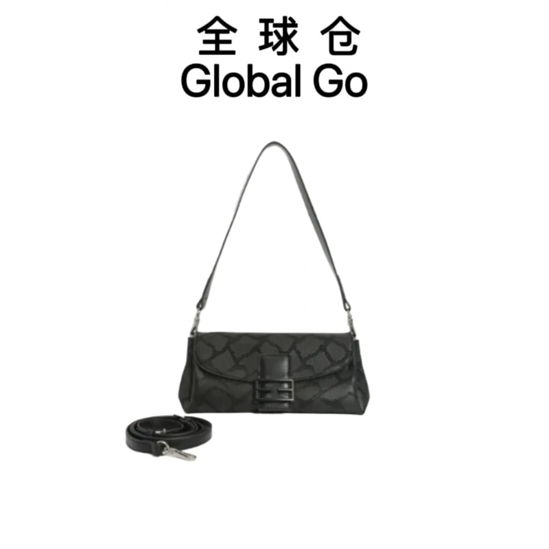 【全球仓Global Go】JANITINO/佳2025当季新款斜跨单肩包4131黑蛇纹
