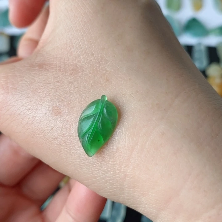 定制翡翠未镶嵌可***拉树叶
