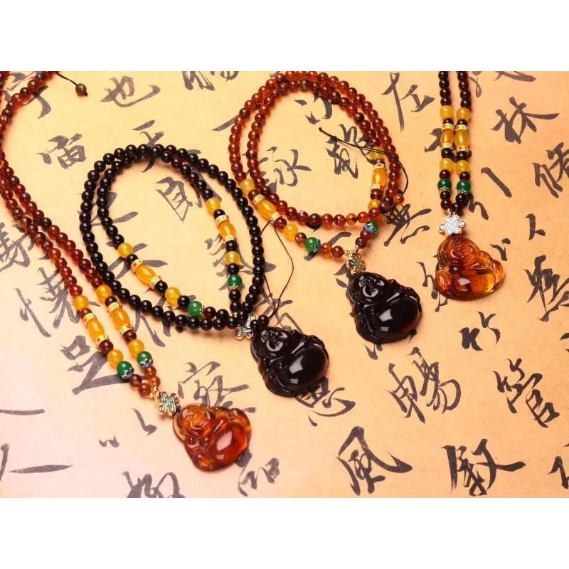 天然琥珀保真HPFG05热款爆卖 佛公项链吊坠 多样性发其一