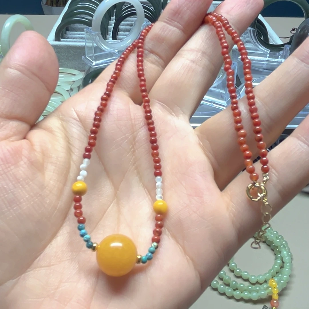 南红玛瑙未镶嵌手链