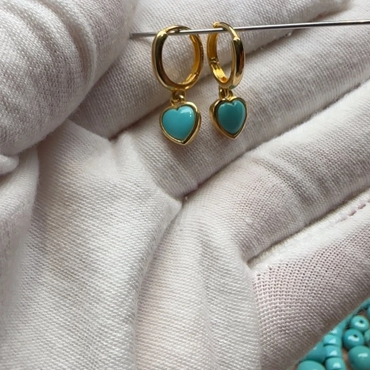 银S925镀金镶嵌绿松石珠宝奇石