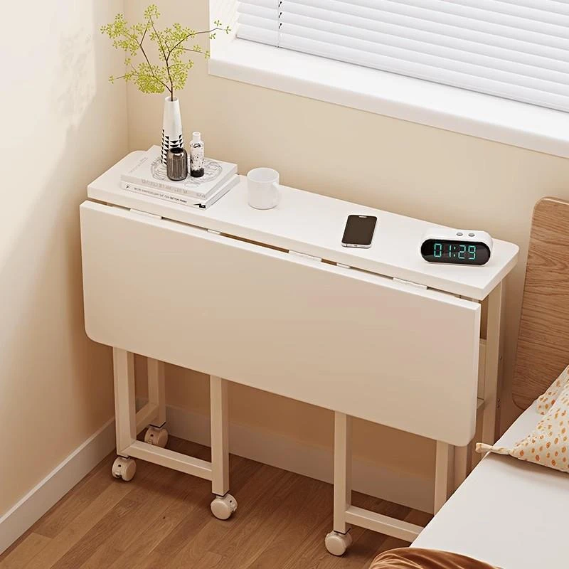 可移动折叠桌简易电脑桌出租屋女生卧室床边桌长方形工作台桌子