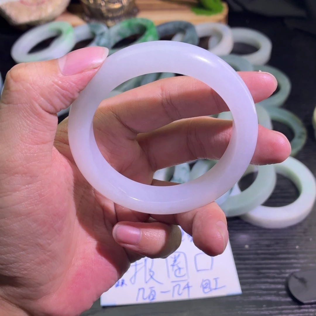 定制翡翠未镶嵌天然翡翠A货毛胚手镯定制