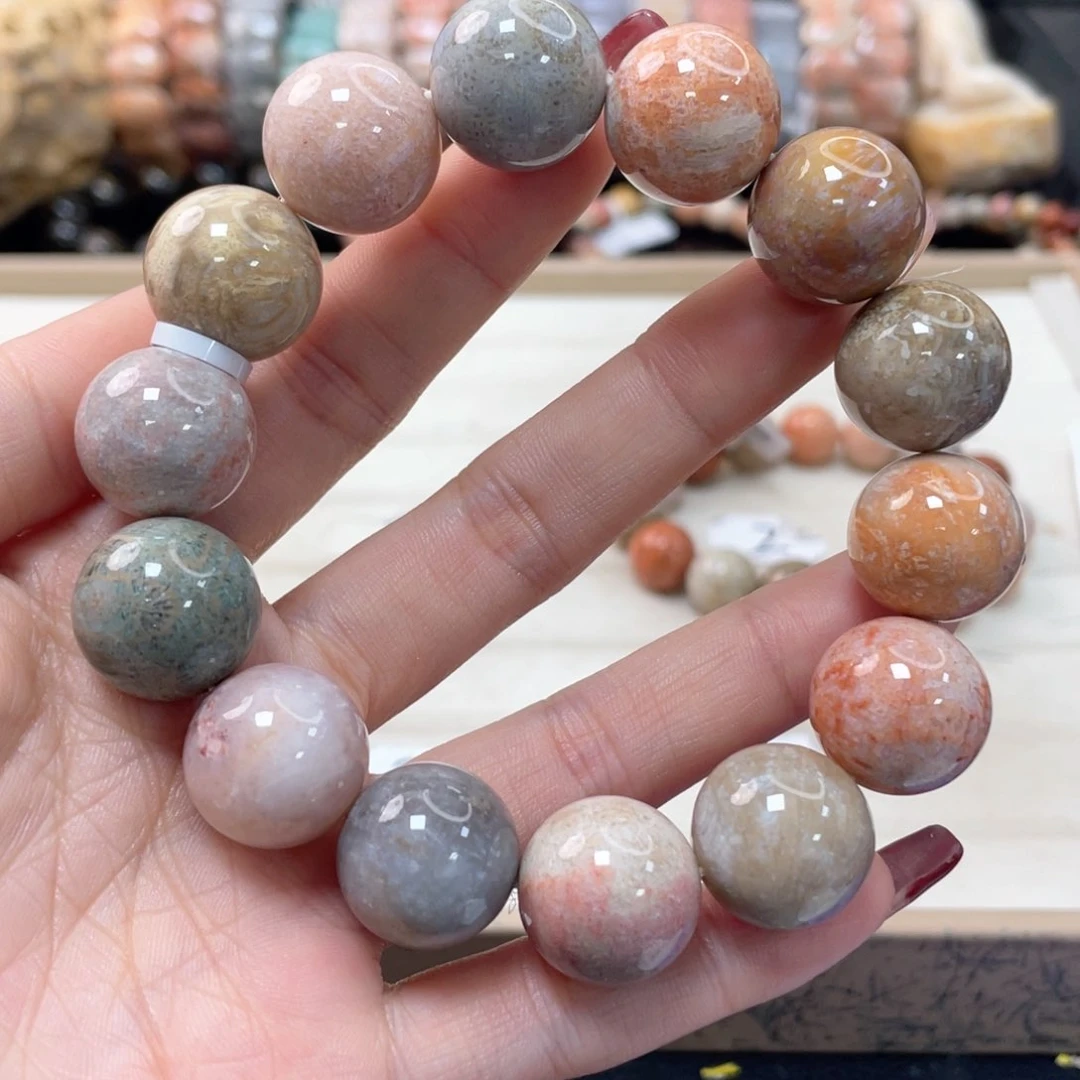 硅化珊瑚（珊瑚玉）手链未镶嵌?****?051