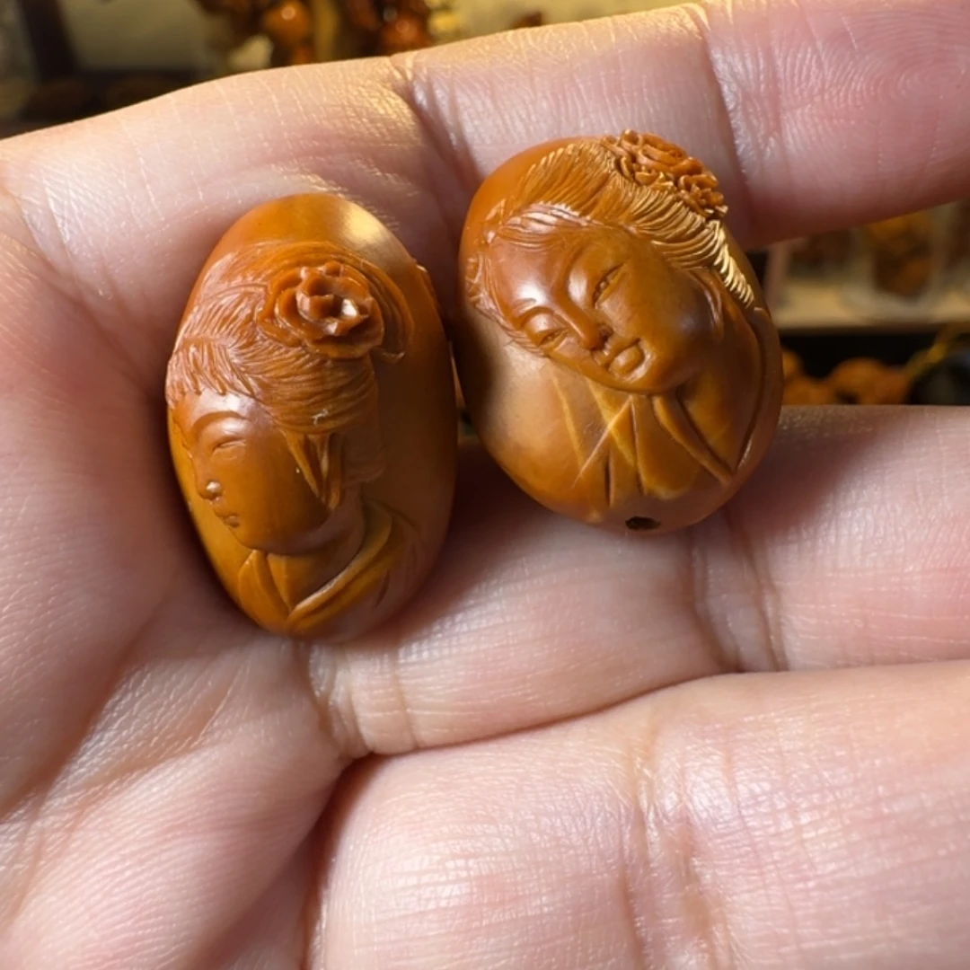 手串/手链橄榄核双面浮雕，国风