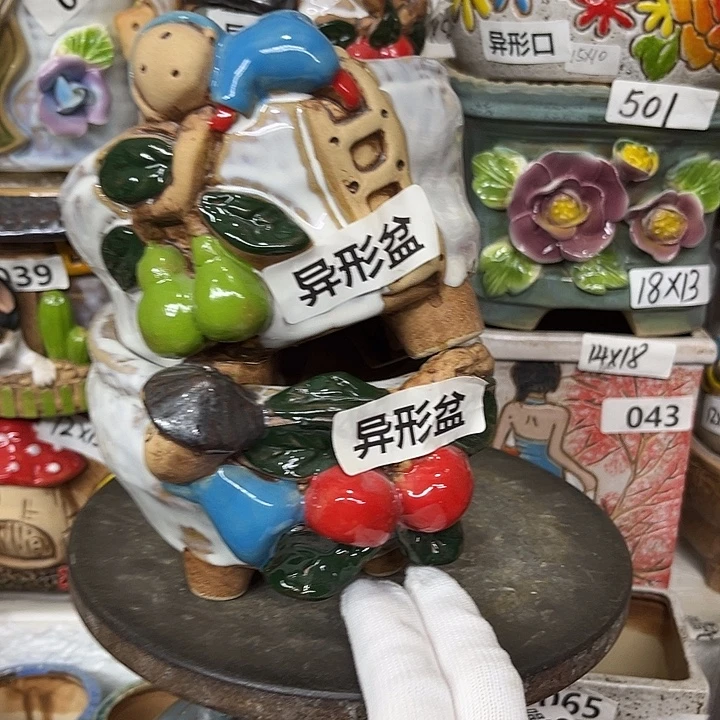 粗陶材质多肉花盆