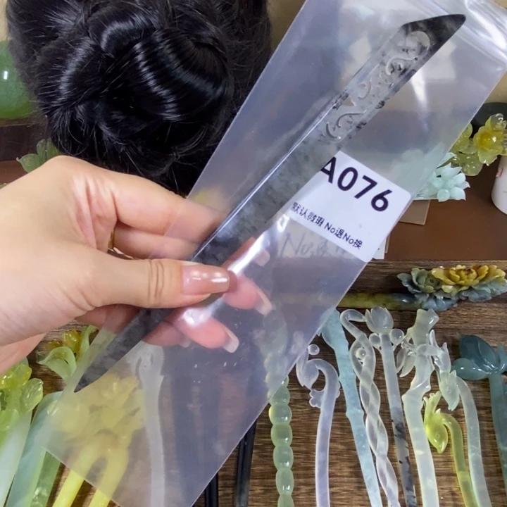 未镶嵌蛇纹石玉发饰