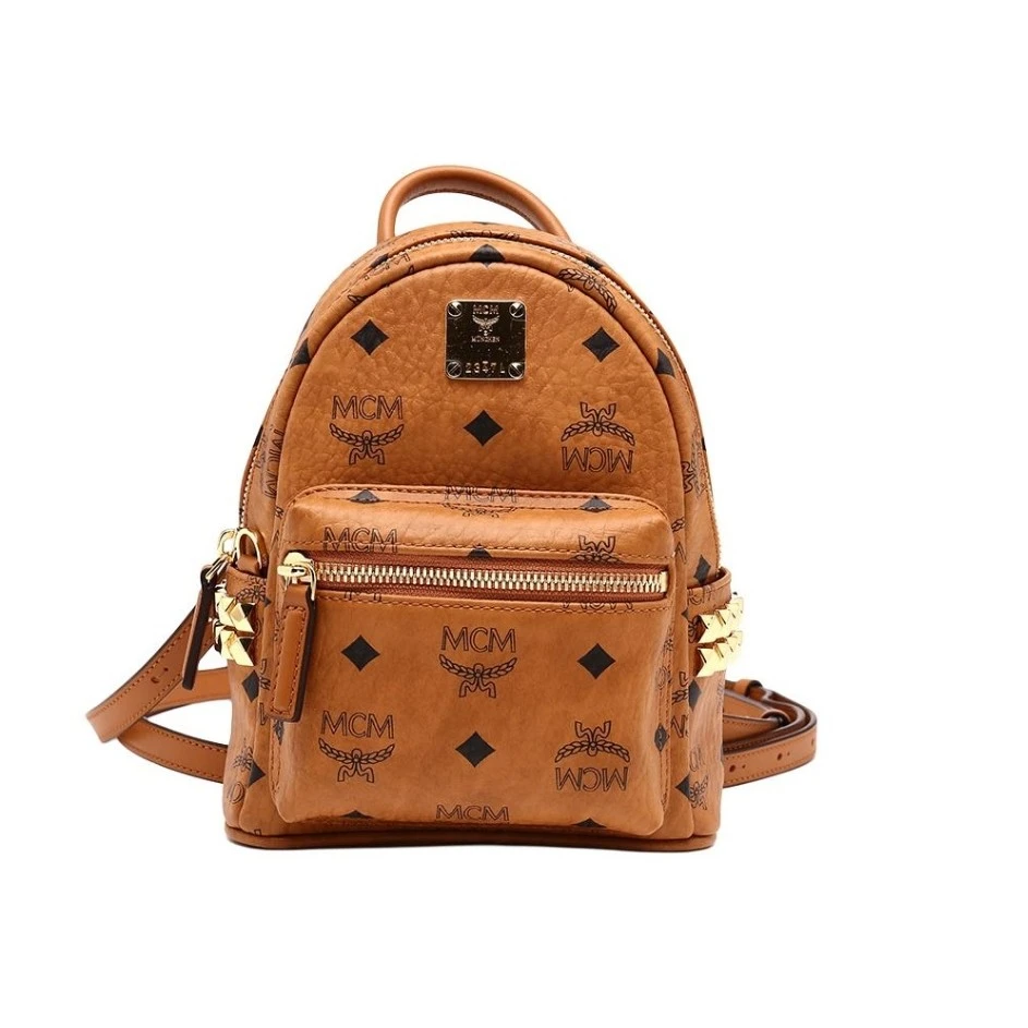 99新 MCM 双肩包超mini干邑色/LZ00459