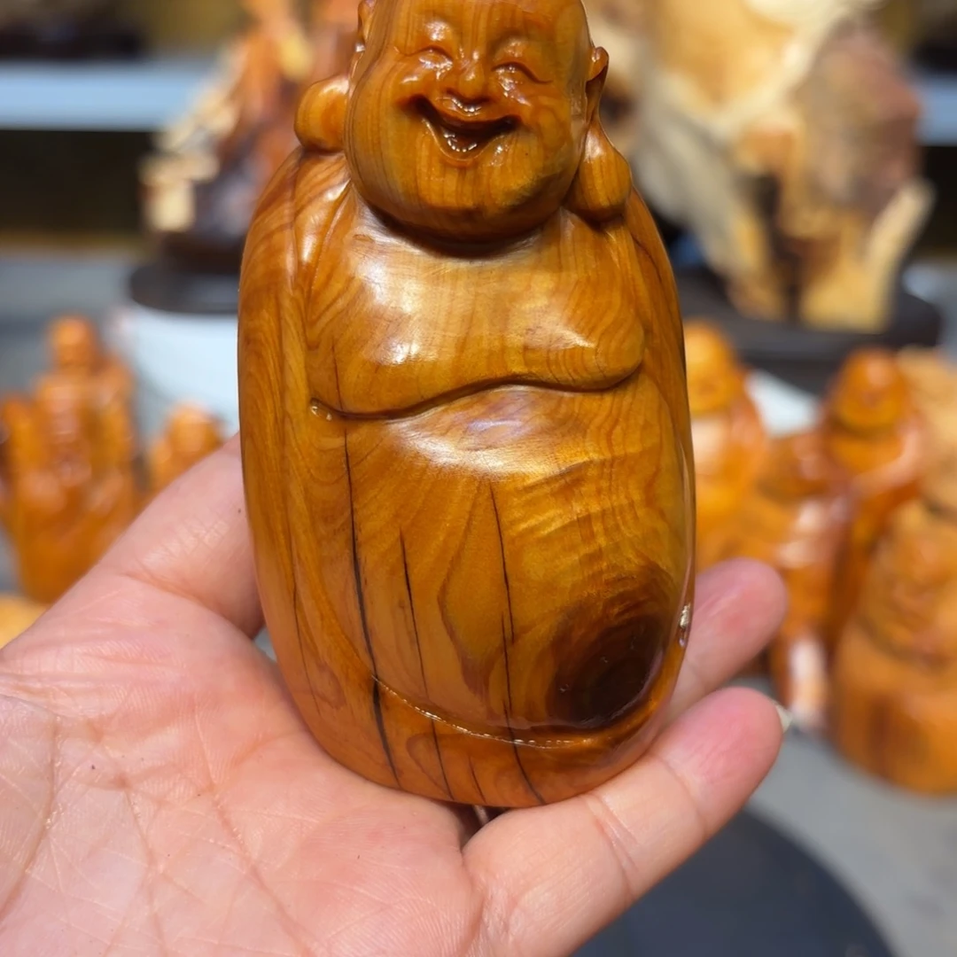 柏木太行崖柏弥勒佛