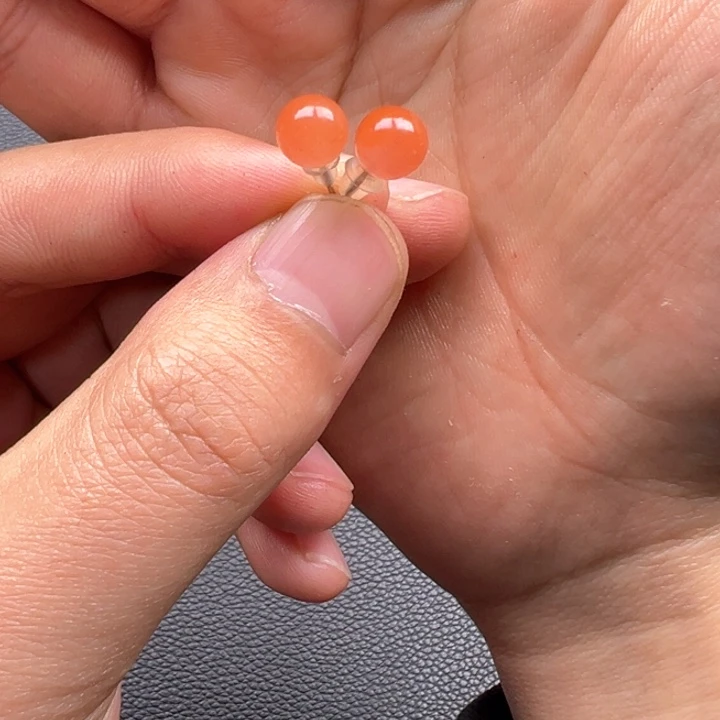 玛瑙/玉髓耳钉银S925镶嵌多样性拍一发一耳钉