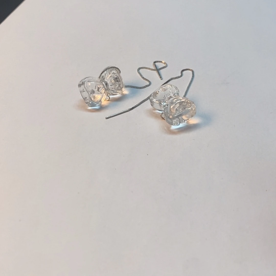 耳坠白水全净体 蝴蝶结