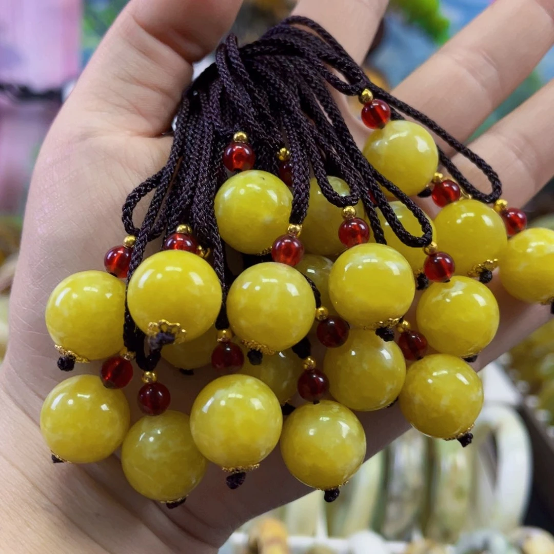 蛇纹石玉未镶嵌颈饰随机发一个转运珠