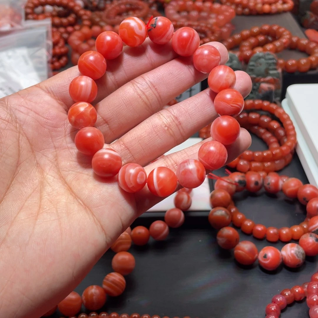 南红玛瑙手链未镶嵌