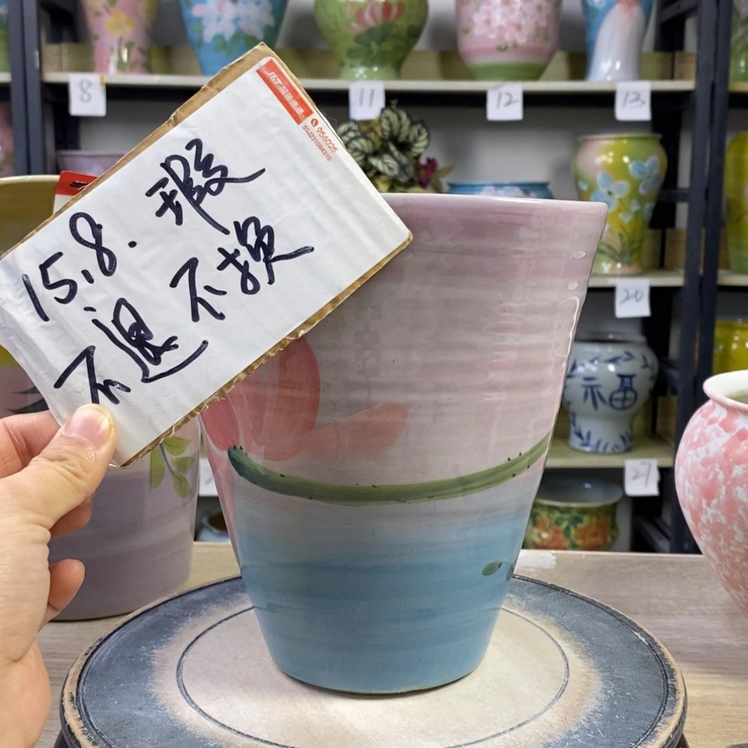 景德镇手工手绘陶瓷花盆