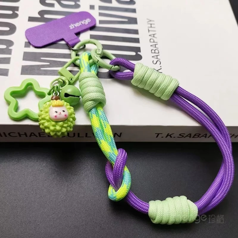 手机挂绳短款手腕指环带子男女户外旅游撞色编织手提挂链壳套结实