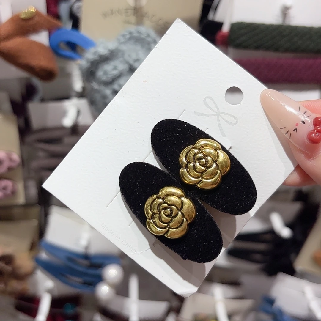 皮质铁合金发饰发夹