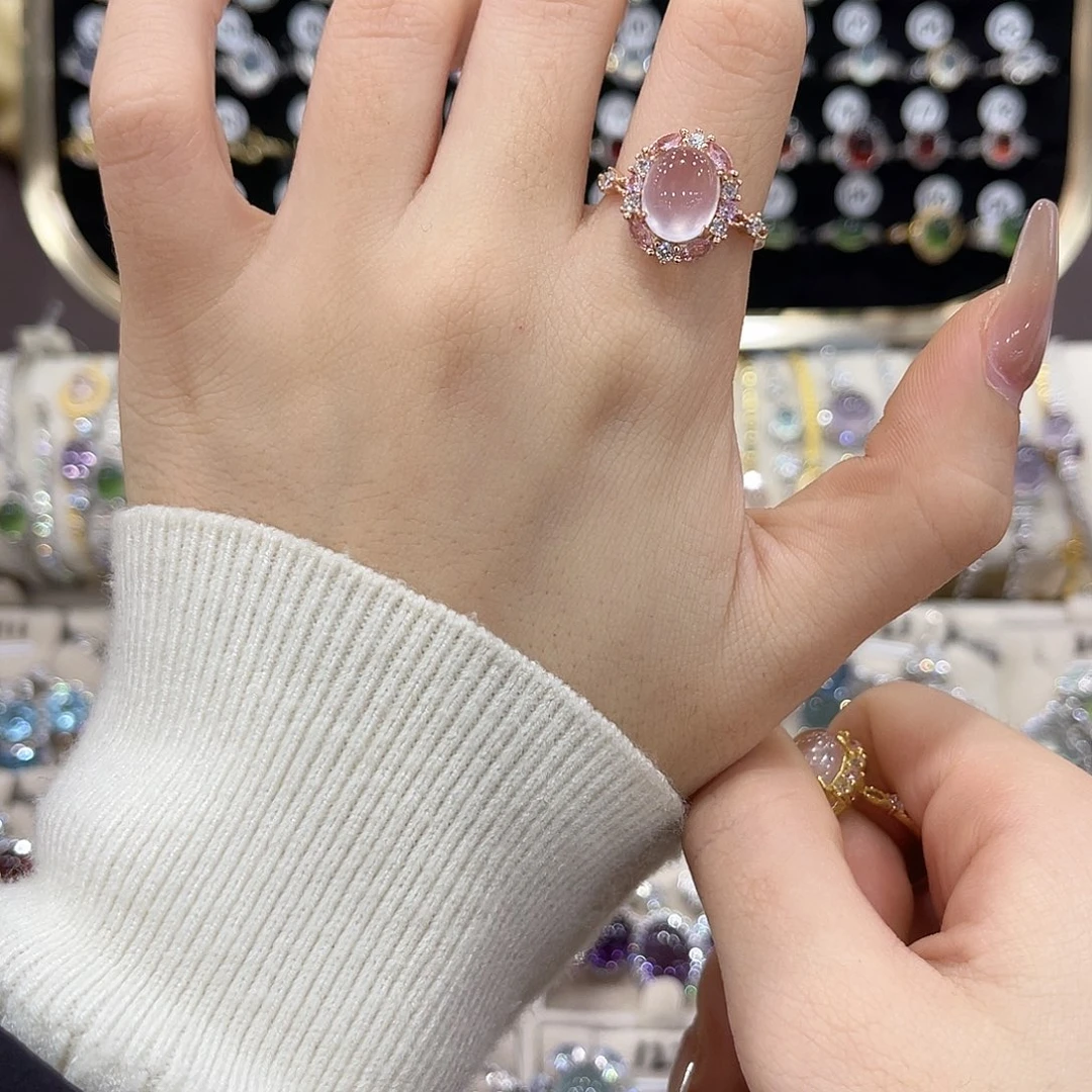 恩***百蛇纹石玉银S925镶嵌戒指