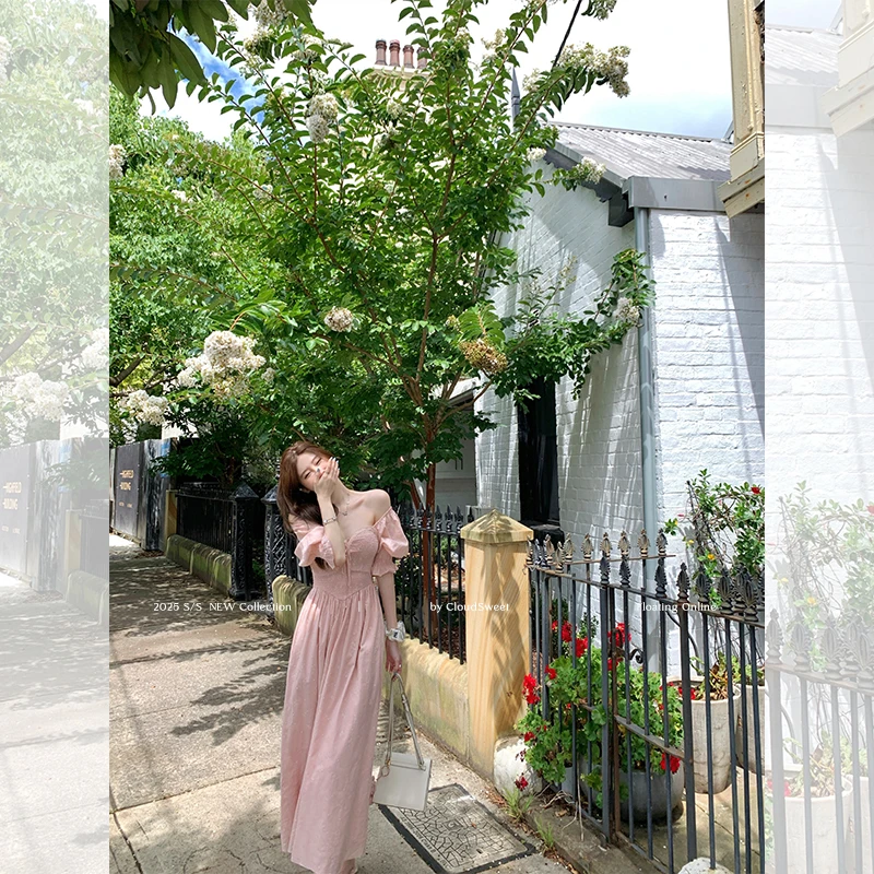 【CloudSweet 02/22 10:00】momoiro柔和微香/天丝棉泡泡袖连衣裙