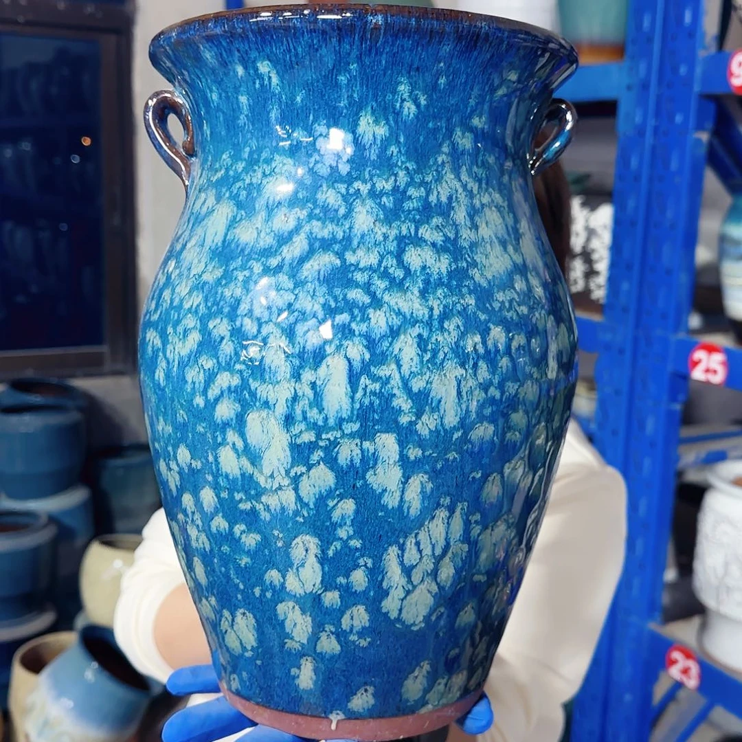 紫砂花盆高32口20