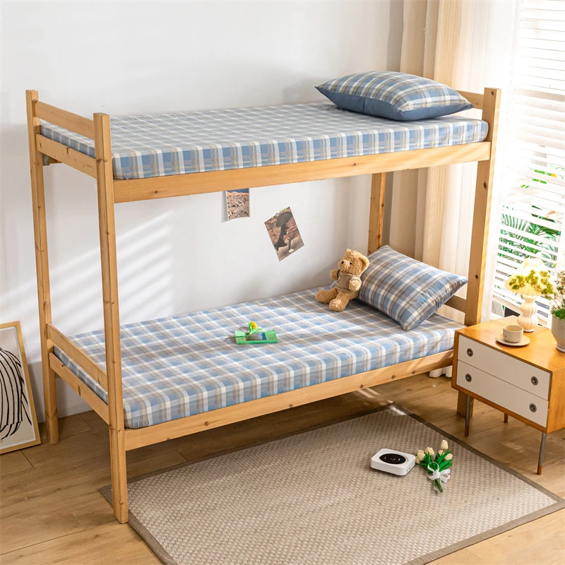 100%纯棉床笠单件全棉床罩家用防滑床垫保护套学生宿舍单人床笠