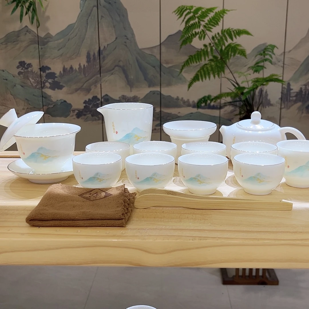 【都彩】日照金山羊脂玉瓷16头