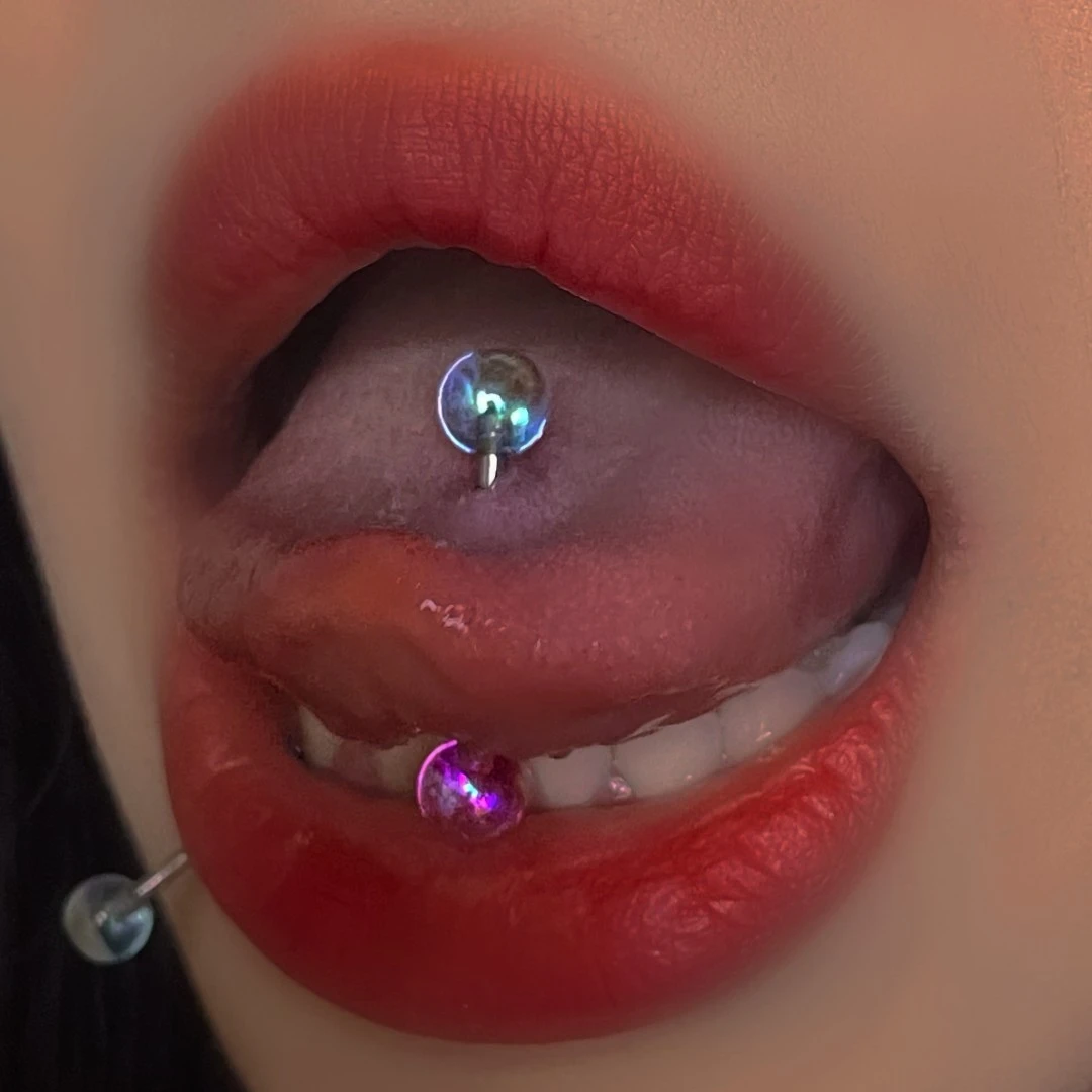 撒旦的孩子可欲可慎舌钉辣妹小众欧美舌环舌头钉穿孔饰时尚女士